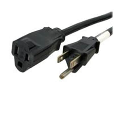 Dynamicfunction SJT Extension Cord, 16 AWG, Indoor, 16/3, 1 Outlets, 5-15R, Black, PVC, 5-15P, 10 ft DY2197619